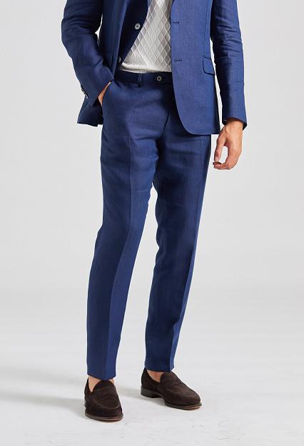 Oscar Jacobson Denz Trouser linen navy 